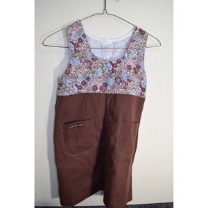 Vintage 1990's Y2K Girl Scout Floral Sleeveless Jumper Romper One Piece GIRLS 10